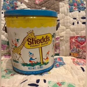 Vintage Shedd’s peanut butter tin